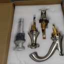 Vintage Widespread Bathroom Faucet, Brushed Nickel 3-Hole Sink Faucet with Drain Assembly, Solid Brass, Drip-Free Ceramic Cartridge, Adjustable 8-16 Inch Installation