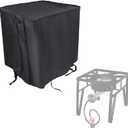 Outdoor Single Burner Stove Cover, Portable Waterproof Outdoor Cover for Camping Stove Countertop Burners Propane Gas Grill Cooker - 17L x 17W x 20H
