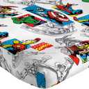 Jay Franco Kids Sheet Set with Fitted, Flat Sheets & Pillow Cover - Ultra-Soft Bedding with Pillowcase for Room Decor, White - Avengers, 3 Piece Twin