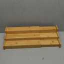 Spice Rack Kitchen Cabinet Organizer- 3 Tier Bamboo Expandable Display Shelf Yellow