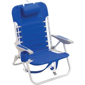 Rio Brands ASC529 4-Position Backpack Lace-Up Suspension Folding Beach Chair (Light Blue)