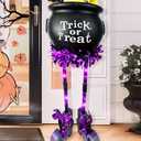 Amazon.com: Dehoxara Halloween Decorations 24'' Witches Legs Candy Bowl with 26 LED Lights Trick or Treat Sign Funny Witch Cauldron Hocus Pocus Bucket for Party Porch Lawn Outdoor Home Decor