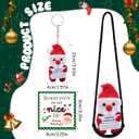 Christmas Crochet Doll Santa Keychain Santa Christmas Gift Positive Doll with Positive Card Box, Stocking Stuffer Delightful Birthday Gift for Women Family Friends