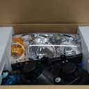 AXLAHA Headlights Assembly for 2004 2005 2006 Hyundai Elantra models only Chrome Housing Amber Reflector Replacement Driver & Passenger Side（No bulbs included）