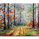 Ateliart Landscpae Wall Art Tree Canvas Painting Bedroom, Nature Forest Bedroom Wall Decor Textured Framed Picture Artwork Oversize Extra Large Home Office Dining Room Kitchen 58"x29"