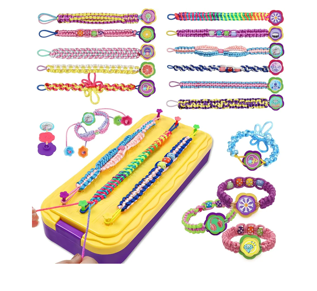 DDAI Arts and Crafts for Kids Age 8-12 Friendship Bracelet Making Kit for Girls - Best Birthday Gifts Ideas for Girl 7 9 10 11 Year Old - Popular Bracelets String Maker Toys Set