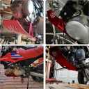GREHUA Pit Bike Skid Plate Compatible With CRF50 CRF70 XR50 Coolster QG50 QG210 RFZ110 RFZ125 TaoTao DB10 DB14 DB17 SSR SSR110 SSR125 Lifan 50cc 70cc 90cc 110cc 125cc 140cc Aluminum Dirtbike Parts Red