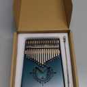 RANMING Kalimba Finger Piano kalimba 17 keys Portable Mbira Finger Piano with Tune Hammer Flannel Bag,Cleaning Cloth,Thumb Piano Key Stickers,Finger Covers,Adults Beginners and Music Lovers Gifts (Green)