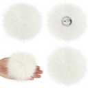 4 Pack 4 Inch Plush Rabbit Tail Fluffy Bunnies Tail Pin Rabbit Costume Accessories for Easter Halloween Cosplay Party Deocr (White)
