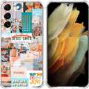 Christian Quotes Case for Galaxy S22,Aesthetic Vintage Bible Verses Jesus Words Collage, Soft TPU Bumper Case for Samsung Galaxy S22
