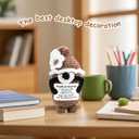 5 x Inspiring Crochet Animals Handmade Positive Gnome, Emotional Support Crochet Gift for Boy/Girl, Daughter Mom Grandma Women Birthday Gifts Ideas (Brown)