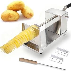 Tornado Potato Spiral Cutter, AIDOIT Manual Stainless Steel Potatoes Twister Cutter