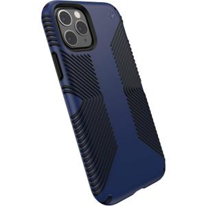 Speck Products Presidio Grip iPhone 11 Pro Case, Polycarbonate (PC), IMPACTIUM,Slim Fit,Coastal Blue/Black (129892-8531)