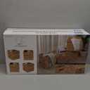 12x12in Storage Baskets Set of 4 Water Hyacinth Baskets,Foldable Handwoven Storage Cubes,Wicker Cube Baskets Laundry Organizer Totes for Home