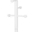 Kids Coat Rack, Freestanding Coat Racks with 8 Hooks 2 Adjustable Height, Tree Coat Rack for Bedroom, Hallway, Entrance, Office, Hats, Handbags,Purse (White)