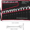 NOLITOY 25-Piece Double-Ended Wrench Set with Canvas Roll Bag | High Carbon Steel Wrenches, Precise Fastener Contact, Organized Wrench Kit for Garage, Plumbing, Automotive, and Home Repairs