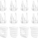 Breast Pump Parts for Lansinoh Discreet Duo/Nuliie/Motif Aura Glow S32 Wearable Breast Pump, Incl 8PCS Duckbill Valves & 4PCS Silicone Diaphragms