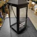 Black Metal Modern Candle Lantern 14"