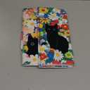 Black Cat Floral Kitchen Towels - Set of 2 Flower Cat Dish Towel for Kitchen Drying, Soft Absorbent Cute Dish Towels Cats Spring, Black Cats Flower Dishes Towel for Home Cooking Housewarming