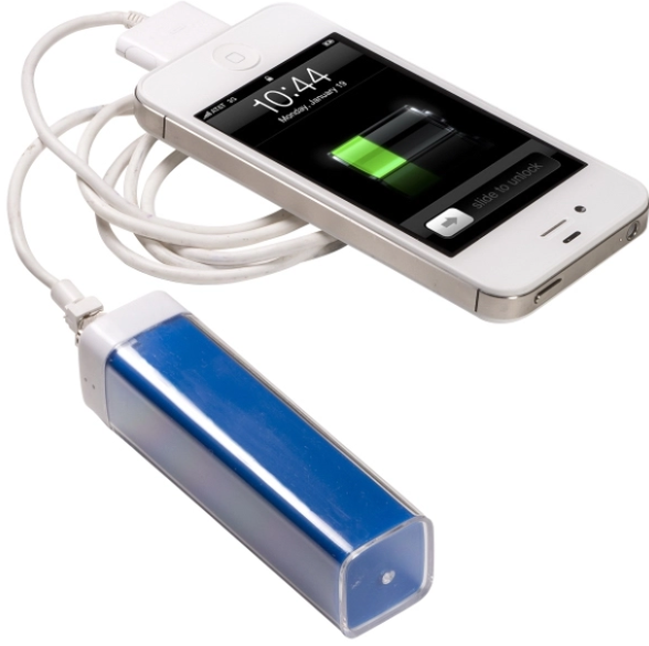 PROMOTIONAL 1800MAH RECHARGEABLE MOBILE POWER BANK, Blue - Pack of 3