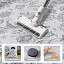 Zentavio 9x12 Washable Area Rugs, Vintage Non-Slip Floral Living Room Rug, Indoor Foldable Floor Thin Low Pile Carpet for Farmhouse Bedroom Dining Room Grey