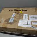 Stainless Steel Litter Box with Lid, Easy Clean, XL Metal Litter Box for Big Cats, Premium 304 Stainless Steel, Leak-Proof Enclosed High Sides, Odor Resistant & Flip-Up Lid with Scoop & Mat (Black)