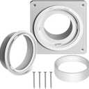 Senshare Dryer Vent Connector Kit, Dryer Vent Wall Plate with Quick Connect & Disconnect, Twist Lock Dryer Duct Connector Kit Fits 4 Inch Tubes, Covers Area 7 Inch x 7 Inch, for Dryer Washer Bathroom