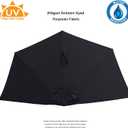 C-Hopetree 9 ft Half Round Outdoor Patio Market Wall Umbrella with Tilt, Black