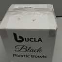 bUCLA 50Pack Black Plastic Serving Bowls - 16oz Disposable Serving Bowls for Dessert/Ice Cream/Salsa/Snack/Candy, Ideal for Party & Graduation