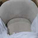 Swivel Accent Chair, 360 Degree Performance Fabric Armchair Modern Barrel Chairs Armchair for Living Room Bedroom Home and Office,Taupe (Single)