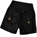 High Waist Seamless Fitness Shorts with Pockets Women's Tight Sports Running Training Dance Hip Lifting Pants XL