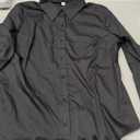 Siliteelon Button Down Dress Shirts for Women Long Sleeve Wrinkle Free Shirts Solid Work Business Formal Button Up Shirt Black M