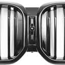 X AUTOHAUX No.51712462817/51712462818 Front Upper Hood Bumper Grille Grill for BMW X3 G01 2020-2023 Front Upper Bumper Kidney Grille Grill Double Slat Gloss Black