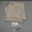 jinchan Linen Pinch Pleated Kitchen Curtains 24 Inch 2 Panels Natural Linen Tier Curtains Back Tab Beige Farmhouse Cafe Light Filtering Small Window Drapes for Bathroom Laundry Room Beige