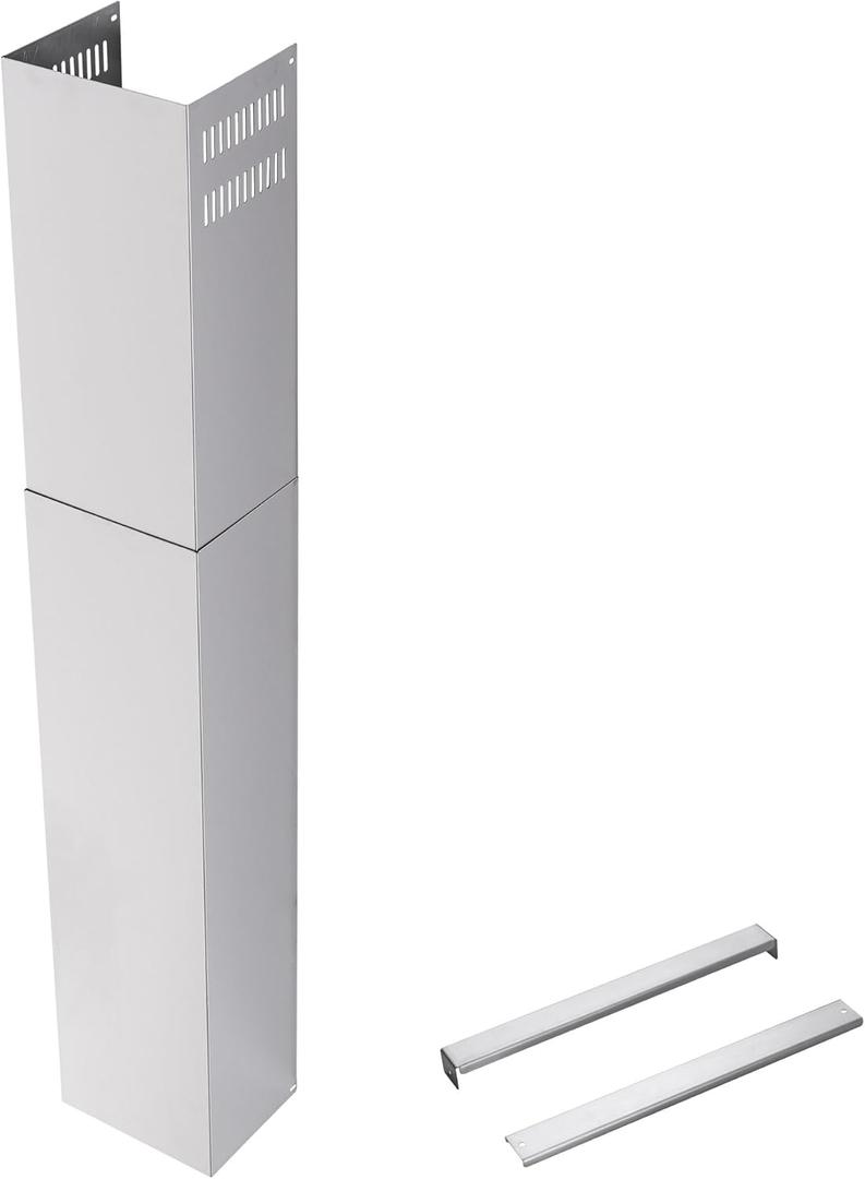 Kitchen Vent Hood Extension Stainless Steel Wall Mount Range Hood Chimney Pipe Duct Cover 210mm Width