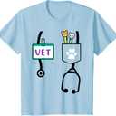 Kids Veterinarian Costume Gift Boys Girls Kids Animal Doctor Vet T-Shirt