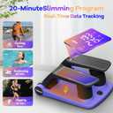 Air Compression Resistance Stepper Adjustable Mini Stair Climber for Home Cardio Workout, Portable Stepper Machine with LCD Display, 5-Level Adjustable Resistance, Non-Slip Pedals - Batt. not incl.