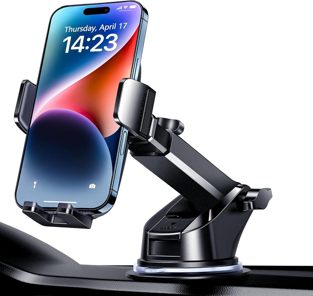 Qifutan Universal Car Phone Holder Automobile Cell Phone Holder Car Mount for iPhone Universal Car Dashboard Mount Fit All Phones Cell Phone Camera Mounts