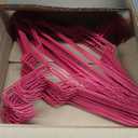 Wire Metal Clothes Hangers 200 Pack Bulk for Standard Size Shirts, Pants, Skirts, Space Saving, Non Slip,18 Inch 14.5 Gauge Ultra Thin Standard Dry Cleaner Coated Steel (100, Pink)