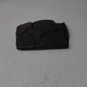 Round Vinyl Fitted Tablecloth with Flannel Backing Elastic Table Cloth Waterproof Oil-Proof Plastic Cover- Fits Tables up to 40" - 44" Diameter (Black)