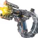 Mechanical Transforming Electric Water Gun - Automatic Water Blaster with Strobe Lights, Long Range & Mechanical Deformation LED Electric Water Blaster, Summer Outdoor Pool Party Toys for Adults Kids