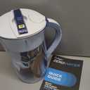 ZeroWater 10-Cup Round 5-Stage Water Filter Pitcher Dispenser with 5-Stage 0 TDS Zero Water Filter – IAPMO Certified to Reduce Metals, Chlorine, Lead, Chromium, and Forever Chemicals PFOA/ PFOS