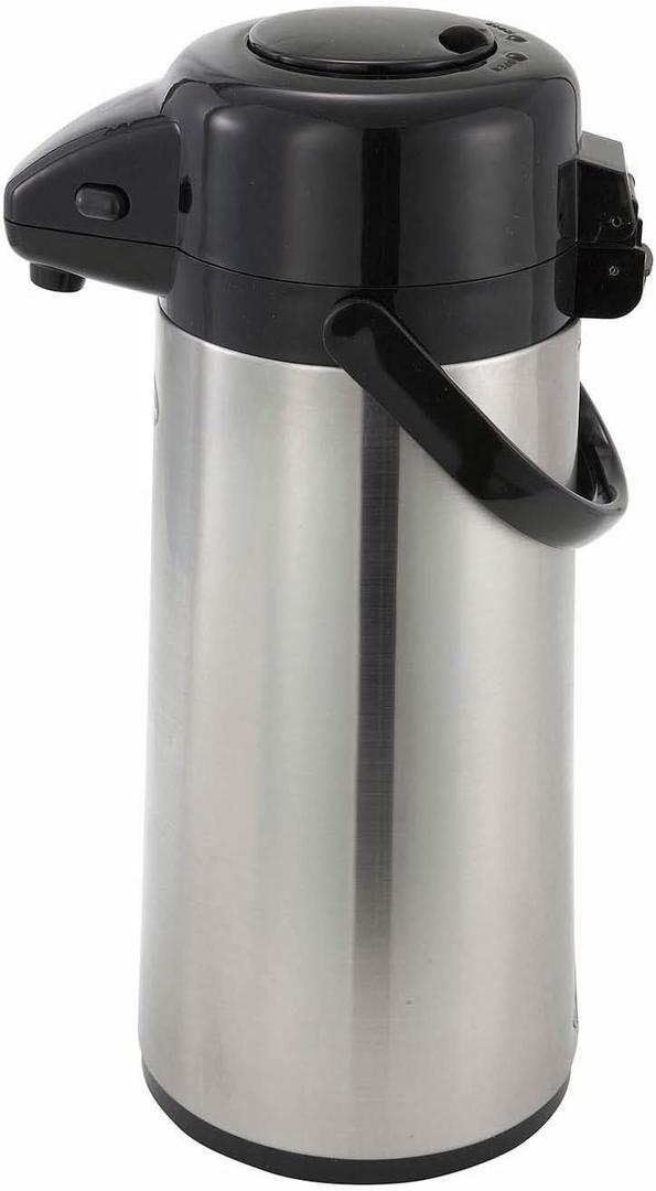 Winco Glass Lined Airpot, 3-Liter, Push Button