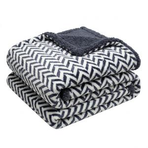 Montauk Jacquard Velvet Throw Reversible 50x60, Navy