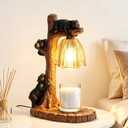 Candle Warmer Lamp, Perfect for Vintage Decor and Creative Gifts, Featuring A Resin Bear Design