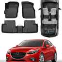 Floor Mats for Mazda 3 Hatchback Sedan 2010-2013,3 Pcs Car Mats