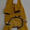 Dog Raincoat, Waterproof Dog Rain Jacket with Hood, Rain Coat with Leash Hole, Reflective Strap for Small Medium Dogs, Lightweight Puppy Clothes(Yellow, Large)
