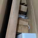 Plank+Beam Modern Rectangular Side Table, Slim Side Table for Living Room, Narrow Nightstand for Small Spaces, Wood End Table for Bedroom, Pecan Wirebrush