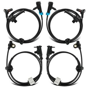 4PCS ABS Wheel Speed Sensor Front Rear Left Right Compatible with 2007-2014 GMC Yukon XL 1500 Chevy Tahoe Suburban Avalanche Escalade, Replace# 15229012 15121067 ALS1464 ALS1465