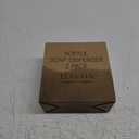 Clear Acrylic Reusable Kitchen & Bathroom Hand Sanitizer Dispenser with Rust Proof Stainless Steel Pump, Square Soap Dispenser Set | 12 oz, 2 Pack